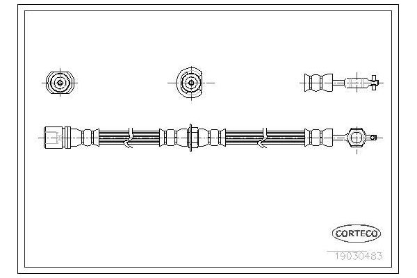 Fren Hortumu Ön Sağ veya Sol Toyota Celica Liftback (T16)(1986->)  OSSCA 01368