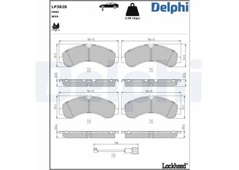 Fren Disk Balata Ön DELPHI LP3828  MK530890