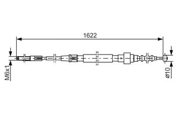 El Fren Teli Arka Sağ veya Sol BOSCH 1 987 477 167  1987477167 191609721F 191 609 721 F 1L0609721A 1L0 609 721 A 1L0609721B 1L0 609 721 B