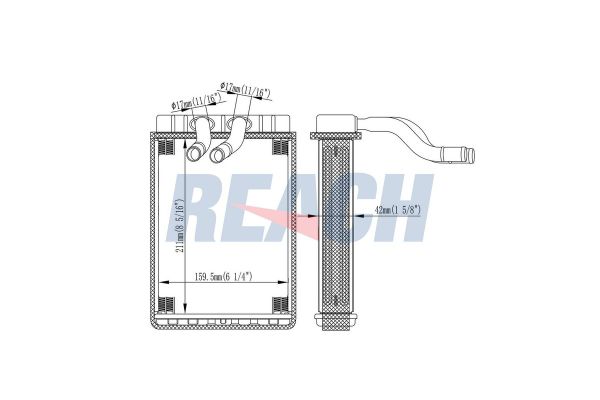 Kalorifer Radyatörü  Hyundai H-1 (->2008)  MAHER 10755