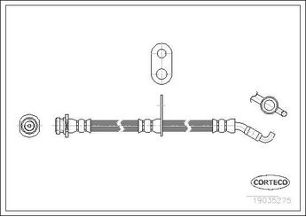 Fren Hortumu Ön Sağ veya Sol CORTECO 19035275  19035275 71742814 5155079J00 51550-79J00 5155080J00 51550-80J00
