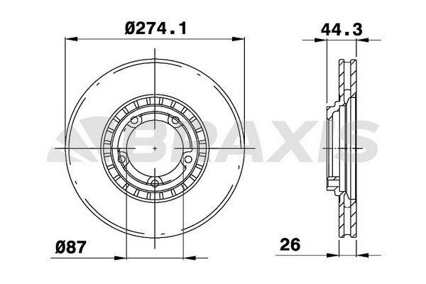 Fren Disk Ayna Ön Sağ ve Sol BRAXIS AE0569