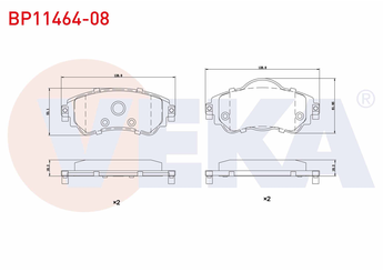 Fren Disk Balata Ön VEKA BP11464-08  