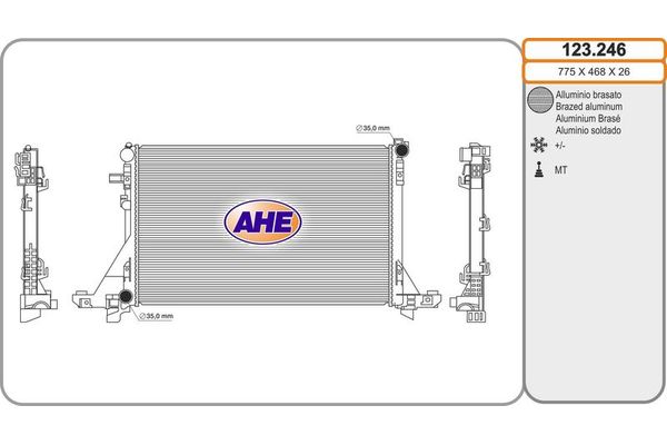 Su Radyatörü  Renault Master III Otobüs (02.2011->)  MGA 80067