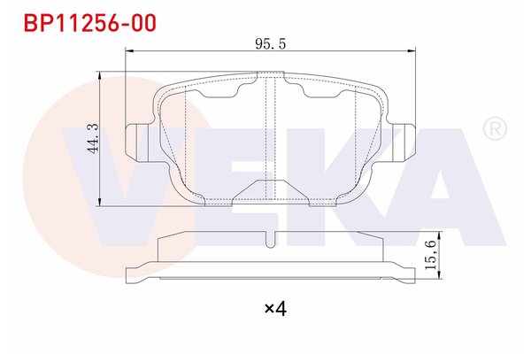 Fren Disk Balata Arka Ford Focus 3/4/5 Kapı (CB4)(2008->)  VEKA BP11256-00