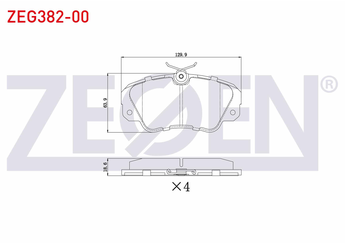 Fren Disk Balata Ön ZEGEN ZEG382-00   1605004 1605033 1605782 90541293 1605932 16 05 033 16 05 782 16 05 932 16 05 004 9192124 9195077 90345077 90398116