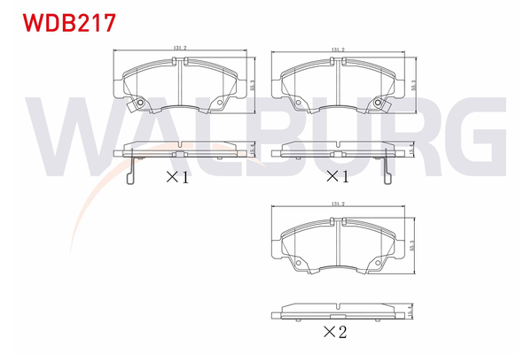 Fren Disk Balata Ön Honda Logo (GA3)(01.1999->)  WALBURG WDB217
