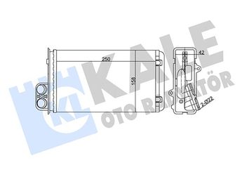 Kalorifer Radyatörü  MGA 80738  7701204992 7701204993 7701205450 7701205451 77 01 204 992 77 01 204 993 77 01 205 450 77 01 205 451