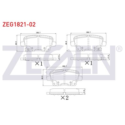 Fren Disk Balata Arka Opel Insignia B Sports Tourer (04.2017->)  ZEGEN ZEG1821-02