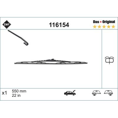 Silecek Süpürgesi Ön  550 mm - 22 inç SWF 116154