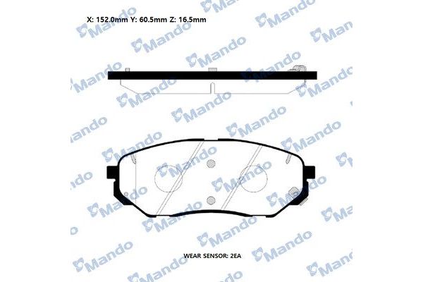 Fren Disk Balata Ön Kia Sorento (UM)(01.2015->)  MANDO RMPK48