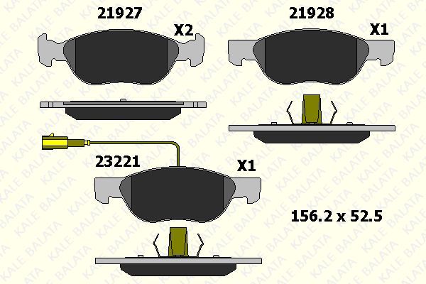 Fren Disk Balata Ön Fiat Marea (185) Weekend (12.2001->)  KALE BALATA 21927 179 25