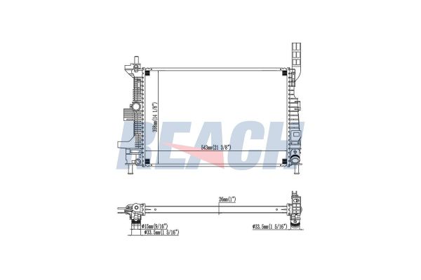 Su Radyatörü  Ford Transit Connect (CHC)(2013->)  EUROCRAFT EU F24268-024