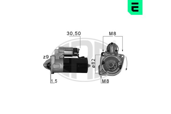 Marş Dinamosu  Peugeot Boxer (290) Minibüs Aks:2850mm (2002->2006)  ERA 220679A