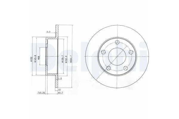 Fren Disk Ayna Arka Sağ ve Sol Audi S4 Sedan (B5)(11.1994->)  DELPHI BG3381