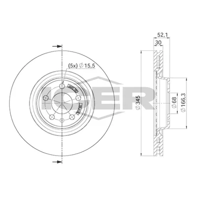 Fren Disk Ayna Ön Sağ ve Sol BRAXIS AE0865
