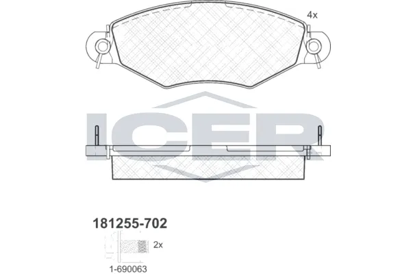 Fren Disk Balata Ön Peugeot 306 3K/ HB/ Sedan (S2)(04.1997->)  WONGA 22403