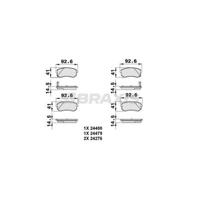 Fren Disk Balata Arka Kia Picanto (SA)(2004->)  BRAXIS AB0084