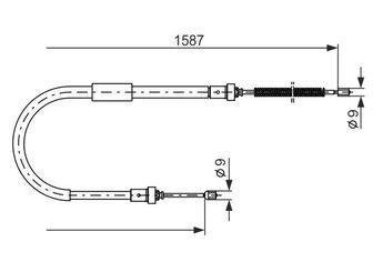 El Fren Teli Arka Sağ BOSCH 1 987 477 965  1987477965 8200298383 82 00 298 383 8200673254 82 00 673 254