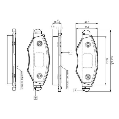 Fren Disk Balata Ön Peugeot 306 3K/ HB/ Sedan (S2)(04.1997->)  BOSCH 0 986 TB2 316