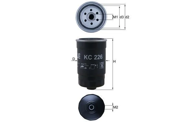 Yakıt Filtresi  Hyundai i30 (FD)(06.2007->)  MAHLE KC 226