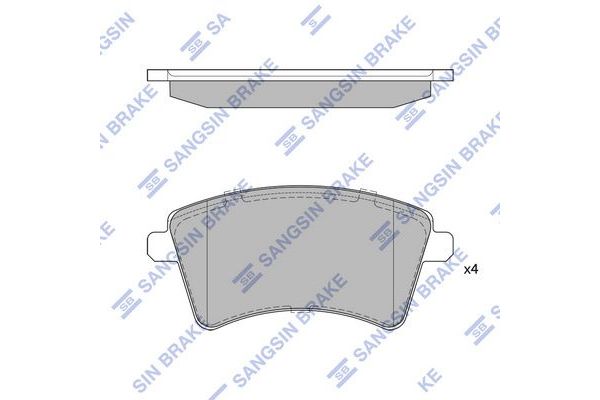 Fren Disk Balata Ön Mercedes Citan P.Van (BM 415)(09.2012->)  SANGSIN SP4059