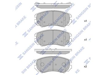 Fren Disk Balata Ön SANGSIN SP1155  581011FA00 581012EA21 581012EA11 5810138A90 581012CA10 581012CA11 581012EA01 581012GA15 581012KA00 581012KA51 581013CA90 581013KA60 581013KA61 581012GA01 581013CA70