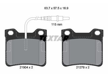 Fren Disk Balata Arka TEXTAR 2190403  A0034200020 425193 425081 1611456880 24204820 0024204820 A00342000200010 A6384230110 6384230110 34200020 0034200020 342000200010 00342000200010 A0024204820