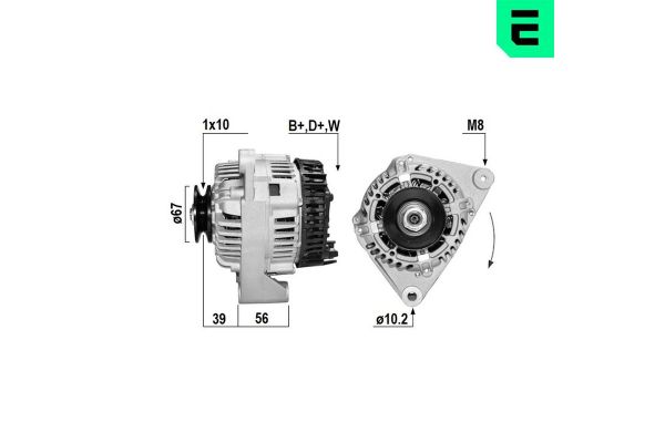 Alternatör  Citroen Saxo (03.1996->)  ERA 210242A