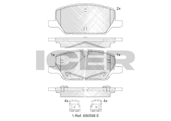 Fren Disk Balata Ön OPEL ORJINAL 42794673  42794673 84625774 8462 5774 84782067 8478 2067 1684934580 84 782 067