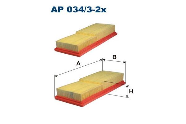 Hava Filtresi  Mercedes SLK Roadster (BM 170)(04.1996->)  FILTRON AP 034/3-2x