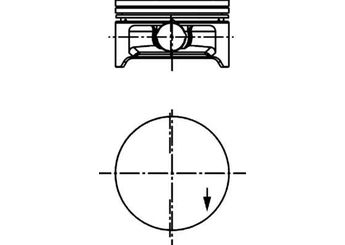 Piston (77.00MM-0.25)  KOLBENSCHMIDT 40632610  