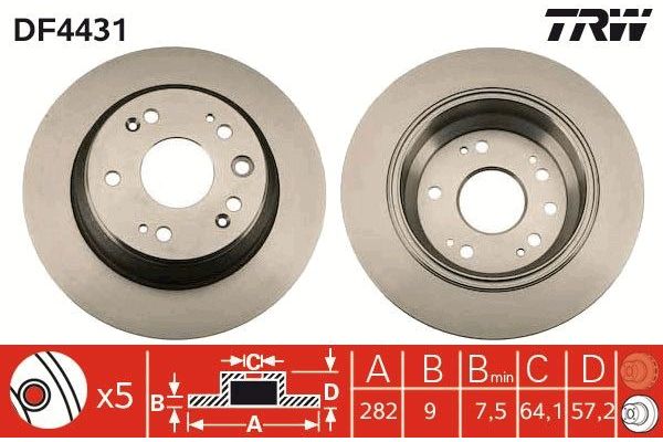 Fren Disk Ayna Arka Sağ ve Sol Honda Accord Tourer (CN/CM)(01.2003->)  MGA 50438
