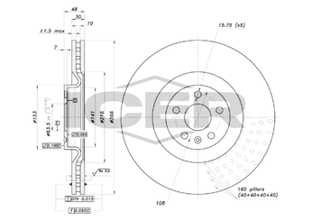 Fren Disk Ayna Ön Sağ ve Sol BRAXIS AE0840  31400569 2996028