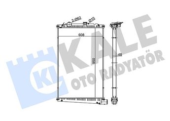 Su Radyatörü  KALE 350225  1330F8 1371372 1434917 1627415 1668227 1698298 1698299 1739551 1954989 1954990