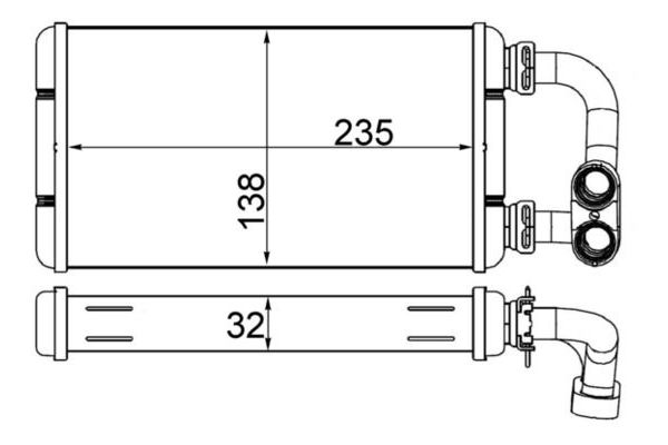 Kalorifer Radyatörü  BMW 3 Serisi Compact (E36)(1994->)  MAHLE AH 84 000S