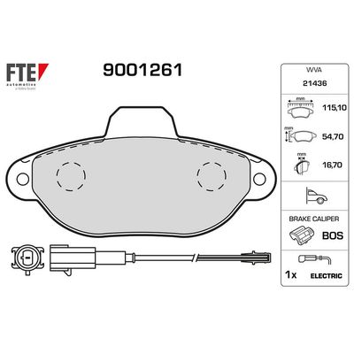 Fren Disk Balata Ön Fiat 500 (150) 3 Kapı (2007->)  FTE 9001261