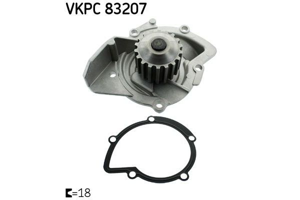 Devirdaim Su Pompası  Peugeot 407 Coupe (10.2005->)  SKF VKPC 83207