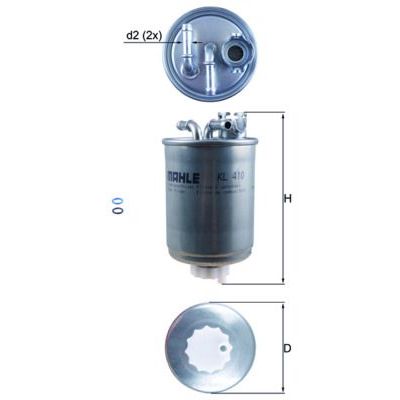 Yakıt Filtresi  Volkswagen Polo III 2/4 Kapı (6N2)(10.1999->2001)  MAHLE KL 410D