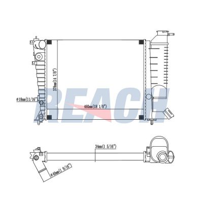 Su Radyatörü  Peugeot 306 Cabriolet (S2)(04.1997->)  BEHR CR 478 000S