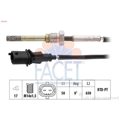 Egzoz Sıcaklık Sensörü  Fiat Fiorino ( Qubo ) (300/225) Combi / Panorama (2008->)  SAGEM 33141