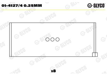 Kol Yatak (0.25)  GLYCO 01-4127/4 0.25mm  141274025mm 5951749 7597966