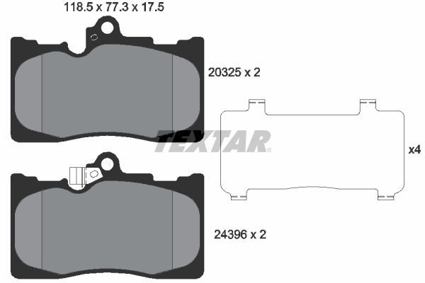 Fren Disk Balata Ön Lexus RC (2014->)  TEXTAR 2032501
