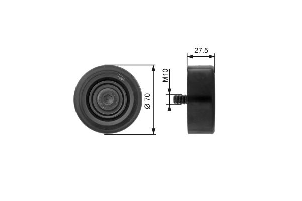 Triger Gergi Rulmanı  Kia Carens (RS)(2003->)  GATES T36206