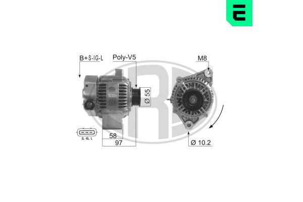 Alternatör  Toyota Camry (XV20)(1997->)  ERA 210628A