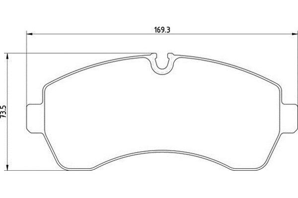 Fren Disk Balata Ön Mercedes eSprinter III P.Van FWD (910)(03.2020->01.2024)  RECOVER 73962
