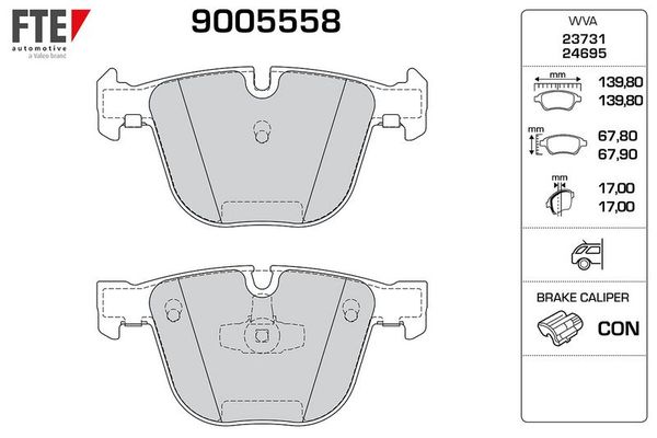 Fren Disk Balata Arka BMW 7 Serisi (F01/F02/F04)(01.2009->)  FTE 9005558