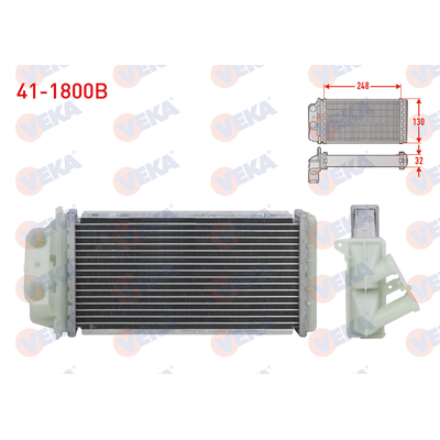 Kalorifer Radyatörü  Fiat Strada (278)(1999->)  VEKA 41-1800B