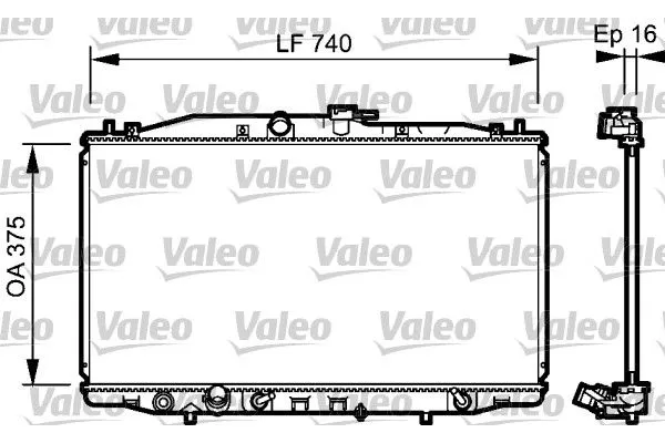 Su Radyatörü  Honda Accord (CL/CN)(01.2003->)  VALEO 735050