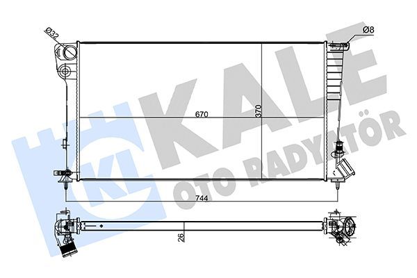 Su Radyatörü  Audi A1 Sportback (8XF)(11.2014->)  KALE 249200